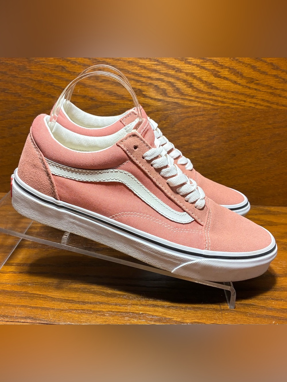Vans Old Skool Pink Canvas Suede Low Top Sneakers Size Women’s 8 / Men’s 6.5